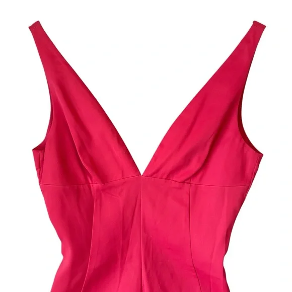 Vintage D&G Dolce & Gabbana Pink Cocktail Sleeveless Deep Plunge Dress, Size 4 - Picture 6 of 16